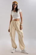 Beige joggers Sandy Days unisex lounge pants everyday comfort wear