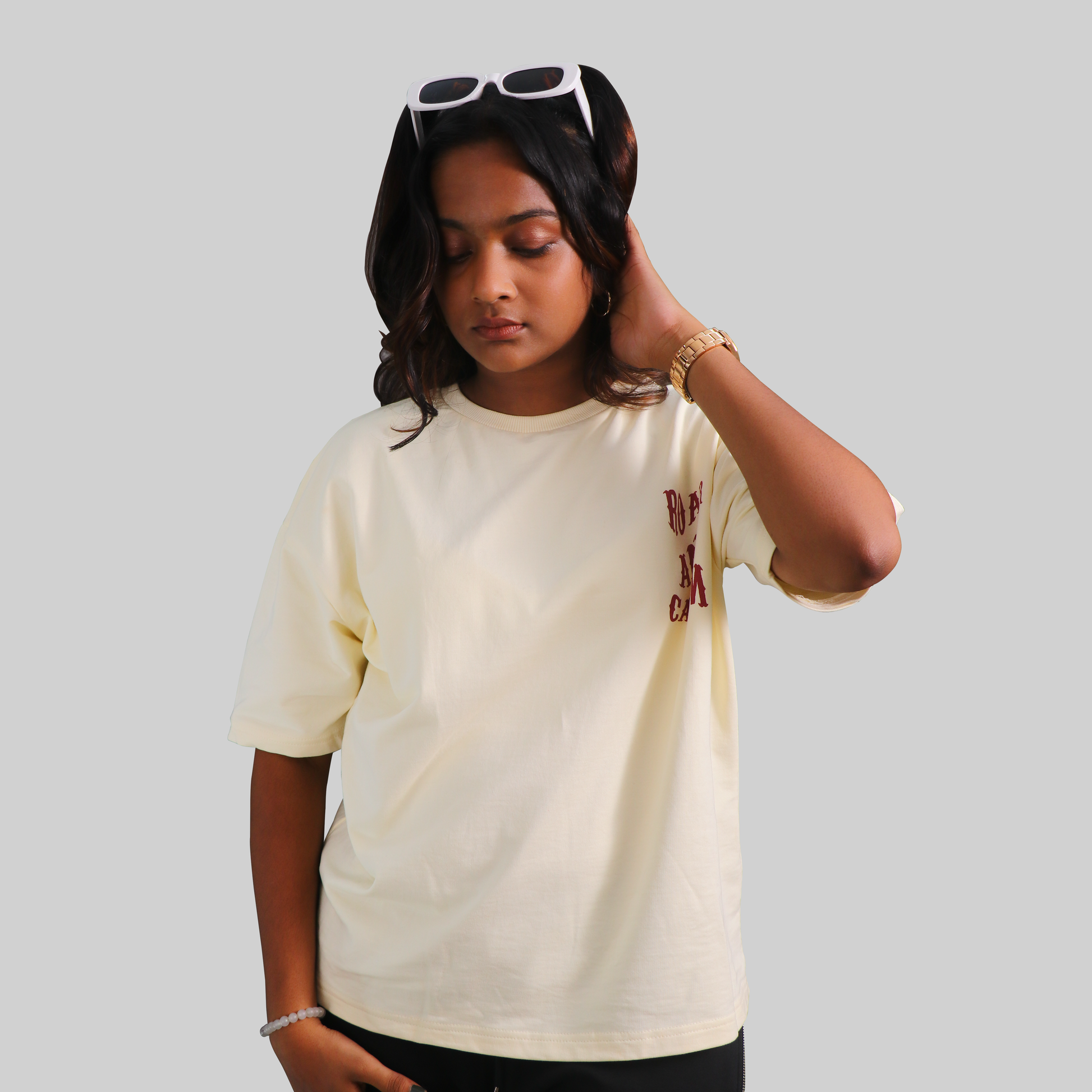 TROPICAL HAVEN BEIGE TEE